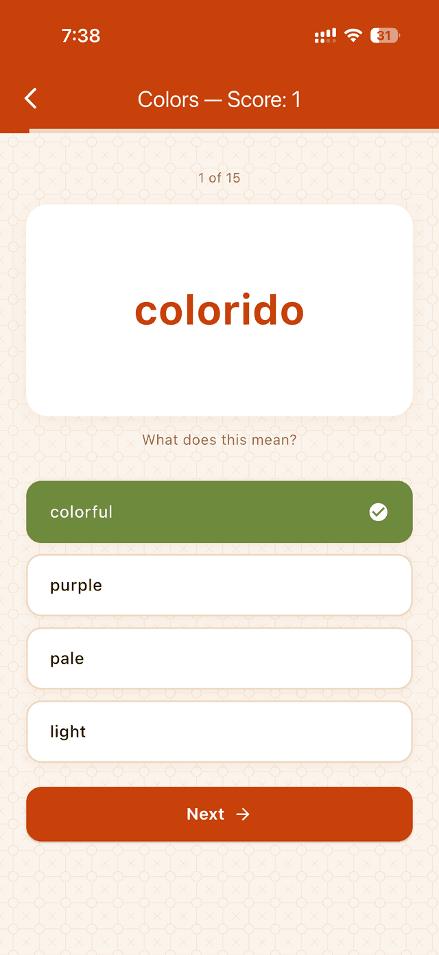 Quiz mode